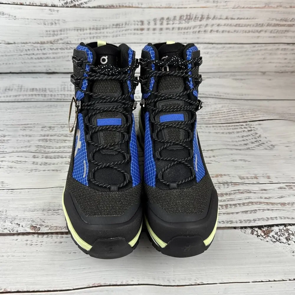 On Cloudalpine Waterproof Womens US 9.5 Hiking Boots Black Blue
